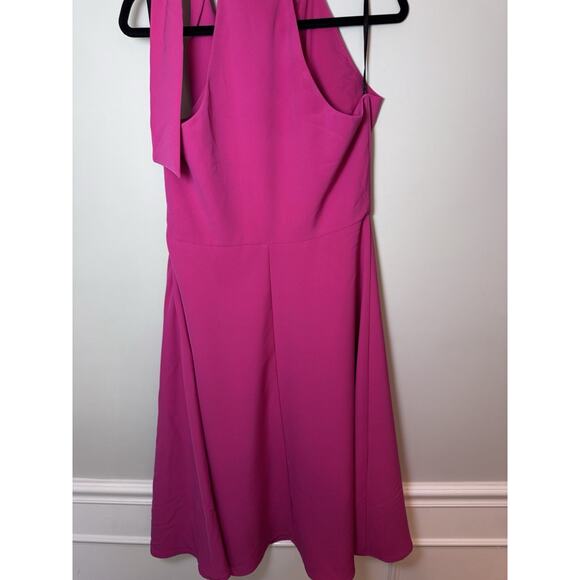 BLACK HALO Womens Hot Pink Lined Sleeveless Midi Formal Fit + Flare Sz 10 NWT - Picture 11 of 16